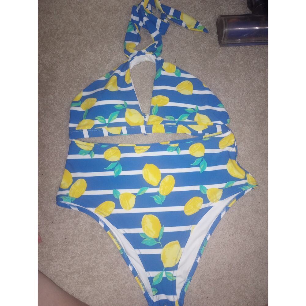 Women's Aerie Lemon 2 piece Bathing Suit XL